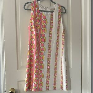 JB by Julie Brown Pink and Yellow Chain Mini Dress